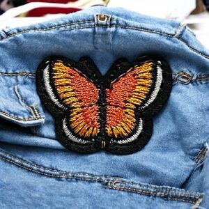 Embroidered Butterfly Patch